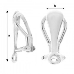 Sterling silver clips w/ loop (x2)