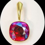 0.4 um 24K gold plated Leverback w/ setting for 10mm 4470 Cushion Fancy stone, Sterling Silver AG-925 (x2)