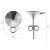 Ear post w/ setting & loop for 8mm SWAROVSKI 1088 Xirius Chaton, Sterling Silver AG-925 (x2)