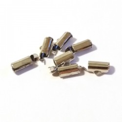 8mm Trubiņas rokassprādžu galiem niķeļa krāsā (x1)