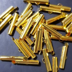 20mm Trubiņas rokassprādžu galiem zelta krāsā (x1)