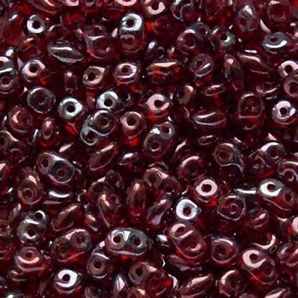 SuperDuo Luster-Metallic Red Ruby (10g)
