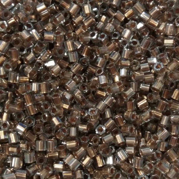 11/0 Toho Hex Gold-Lined Black Diamond 10g