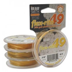 24K gold plated 49 str. Flex-rite micro wire s.014 (1FT)